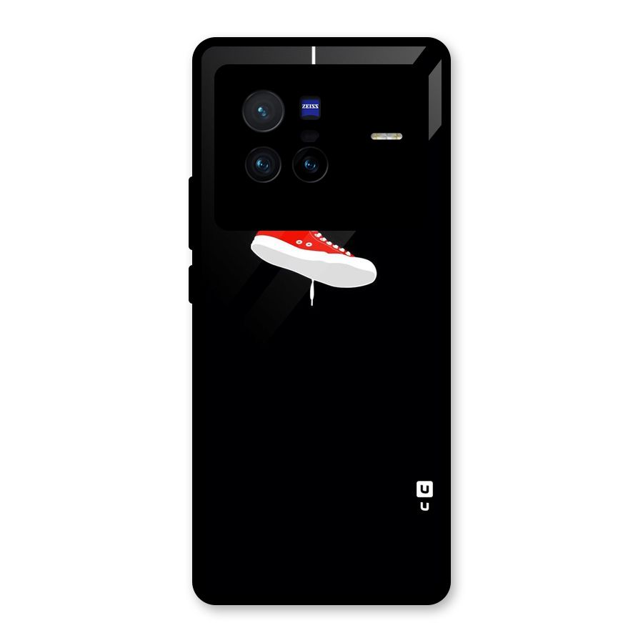 Red Shoe Hanging Glass Back Case for Vivo X80