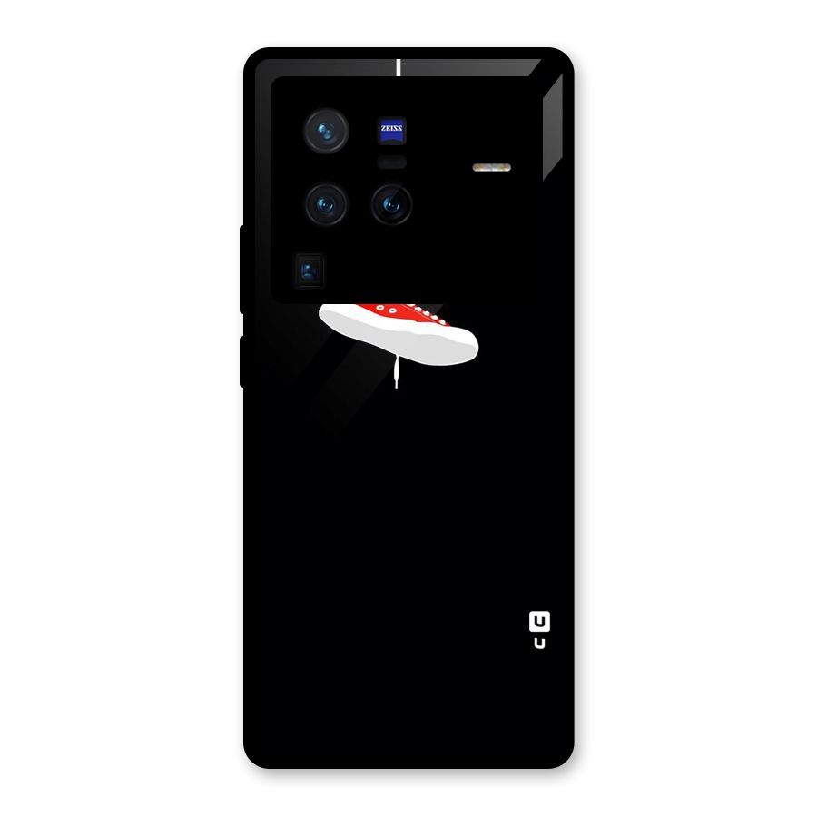 Red Shoe Hanging Glass Back Case for Vivo X80 Pro