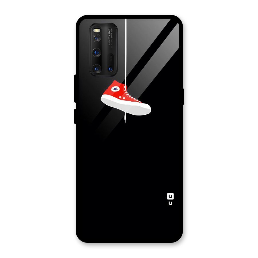 Red Shoe Hanging Glass Back Case for Vivo iQOO 3