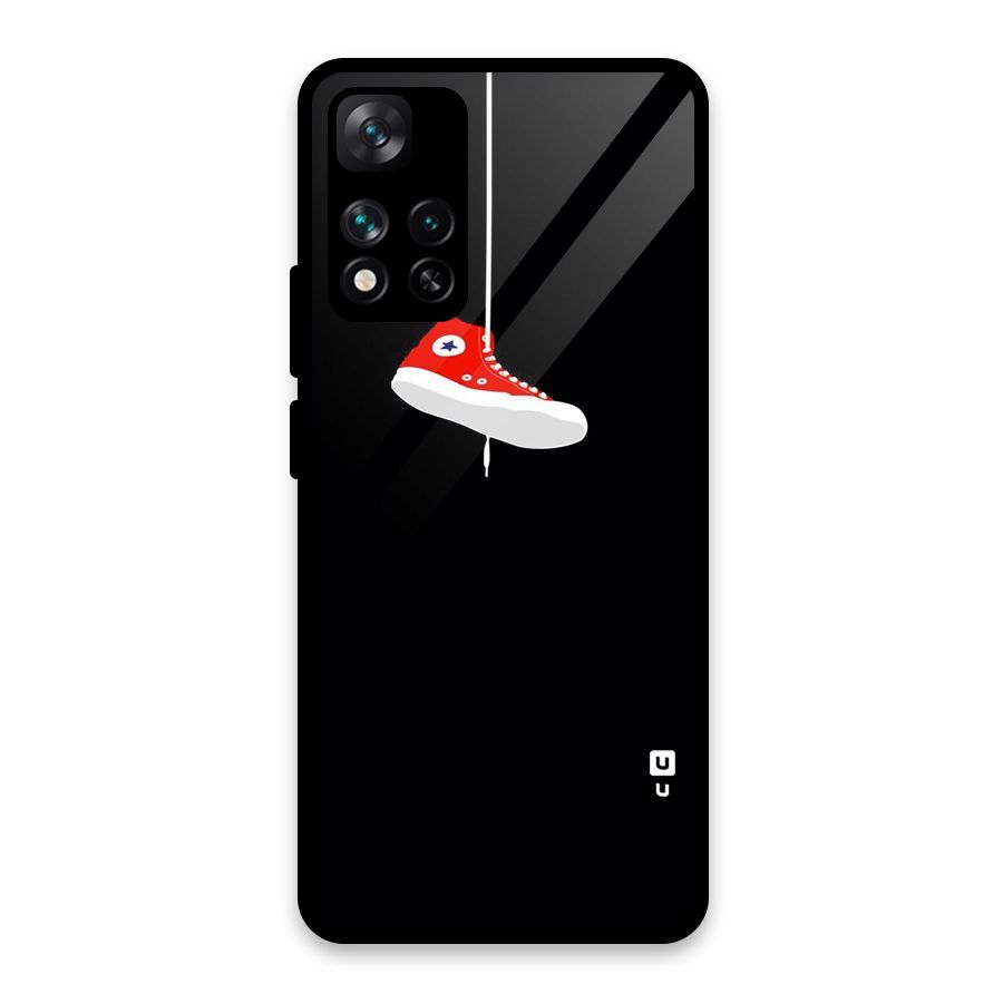 Red Shoe Hanging Glass Back Case for Xiaomi 11i HyperCharge 5G