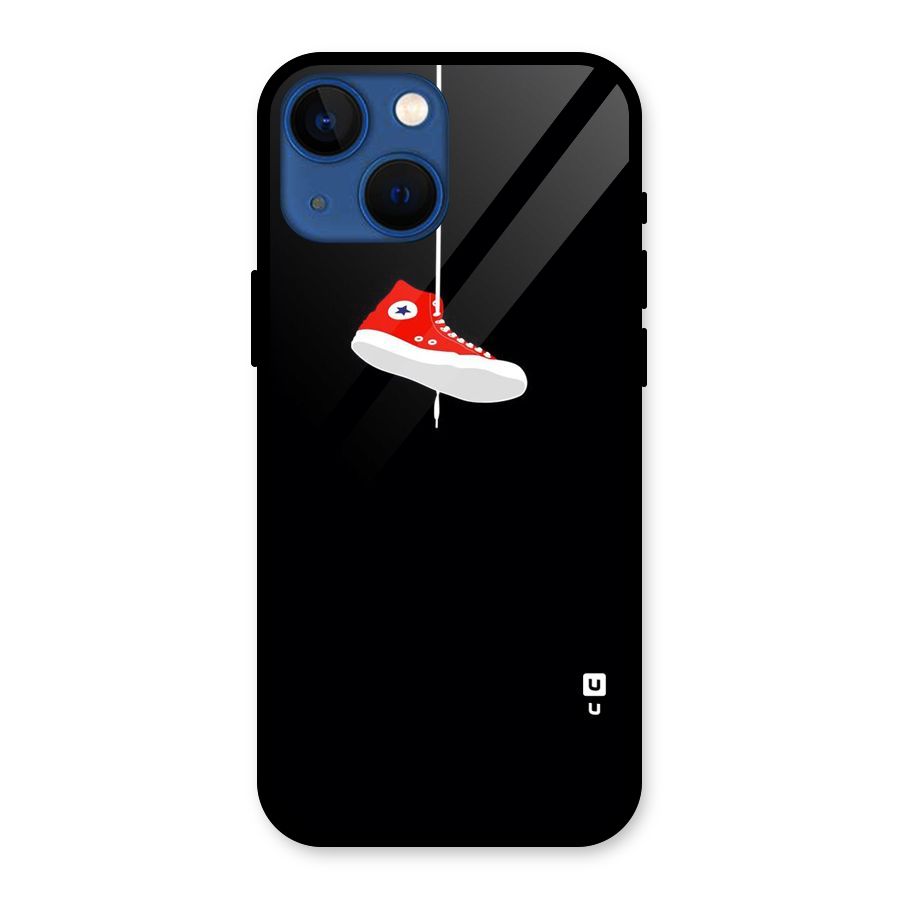 Red Shoe Hanging Glass Back Case for iPhone 13 Mini