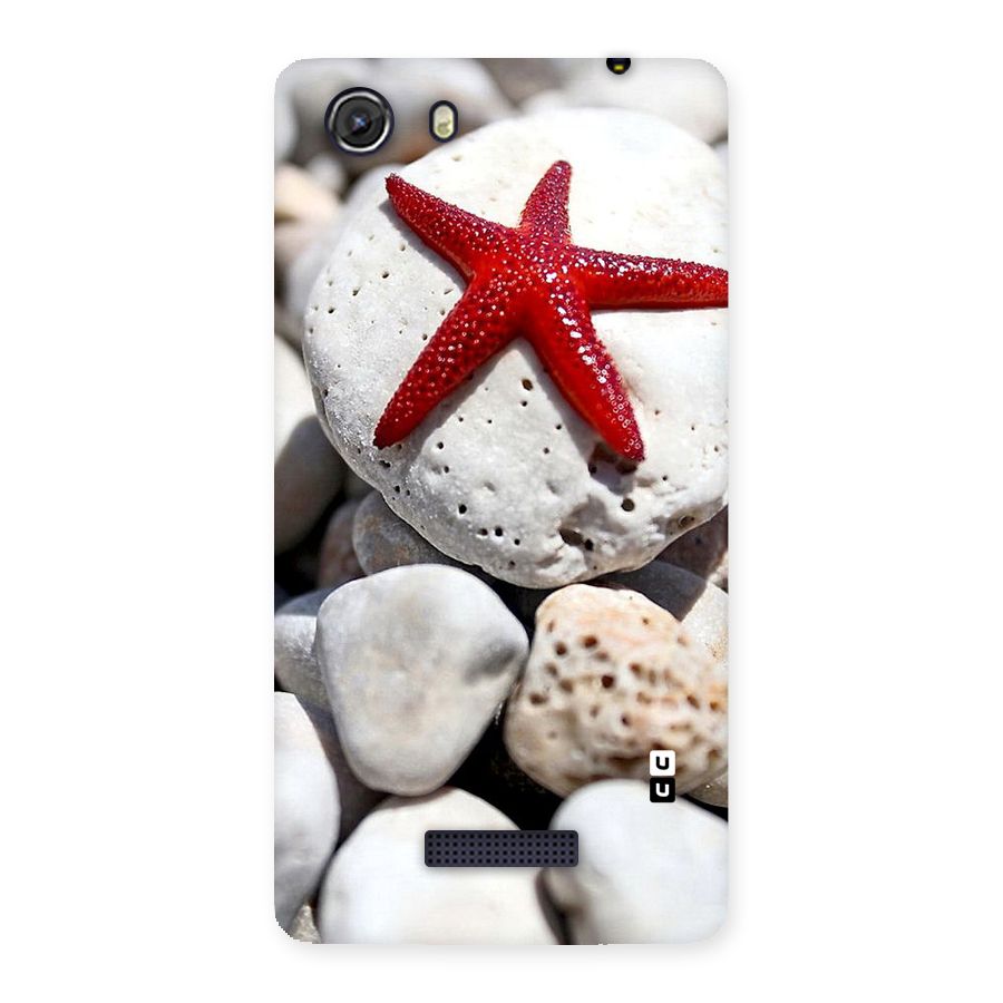 Red Star Fish Back Case for Micromax Unite 3