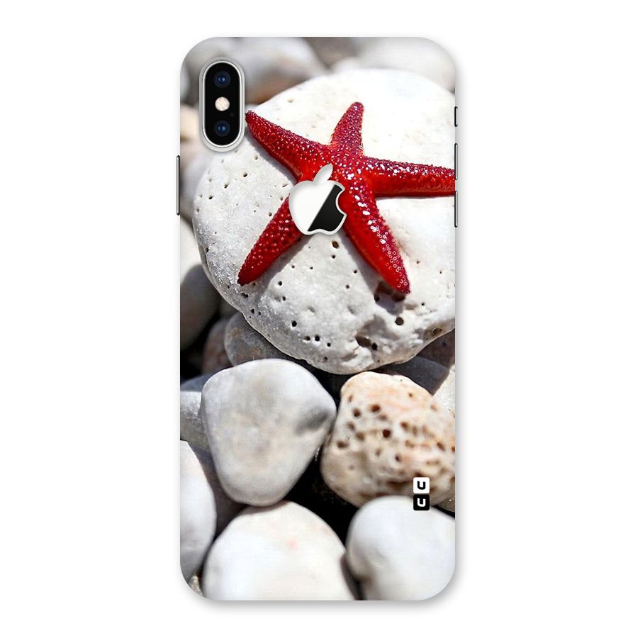 Red Star Fish Back Case for iPhone XS Max Apple Cut