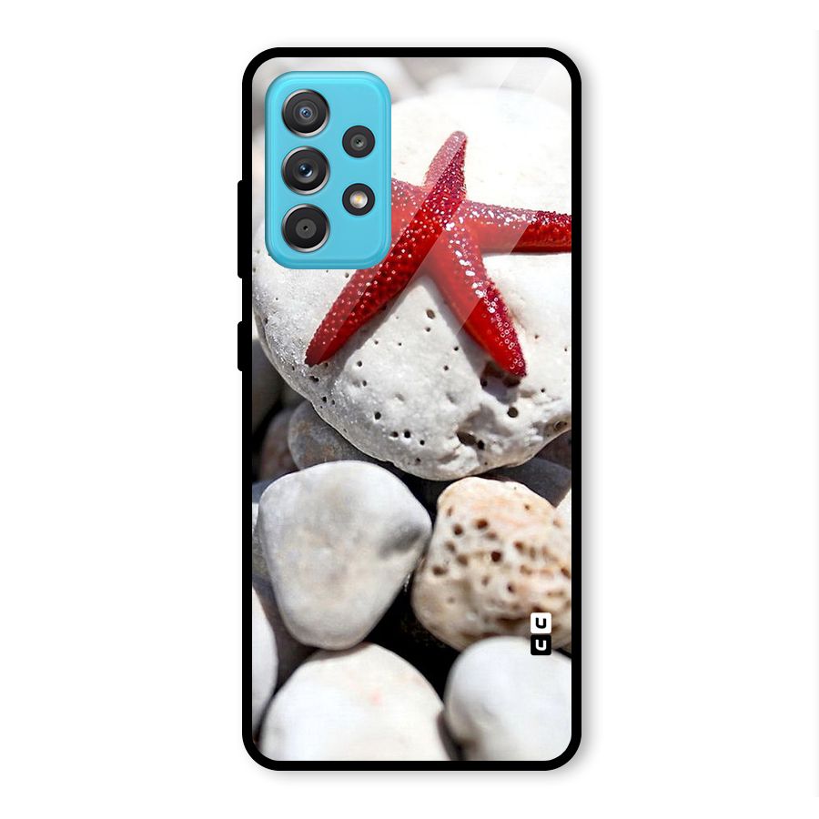 Red Star Fish Glass Back Case for Galaxy A52s 5G