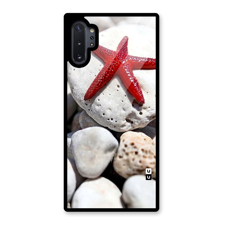 Red Star Fish Glass Back Case for Galaxy Note 10 Plus