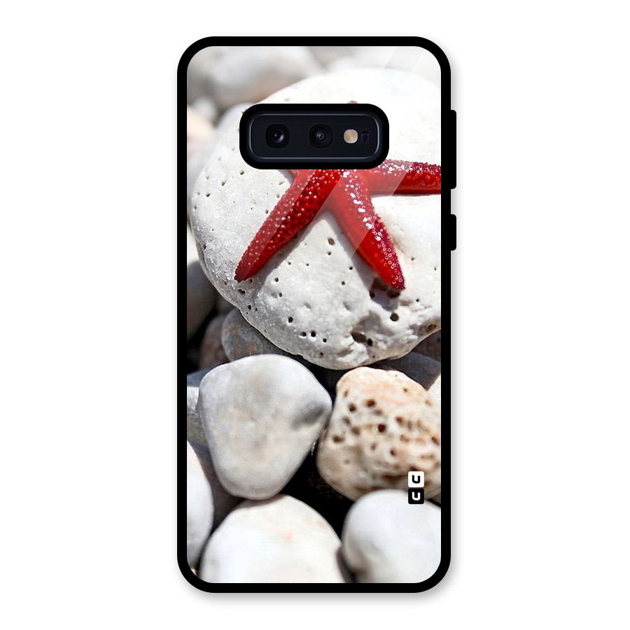 Red Star Fish Glass Back Case for Galaxy S10e