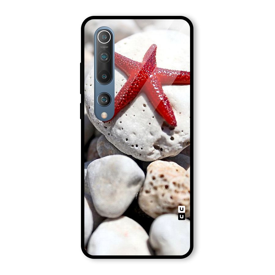Red Star Fish Glass Back Case for Mi 10