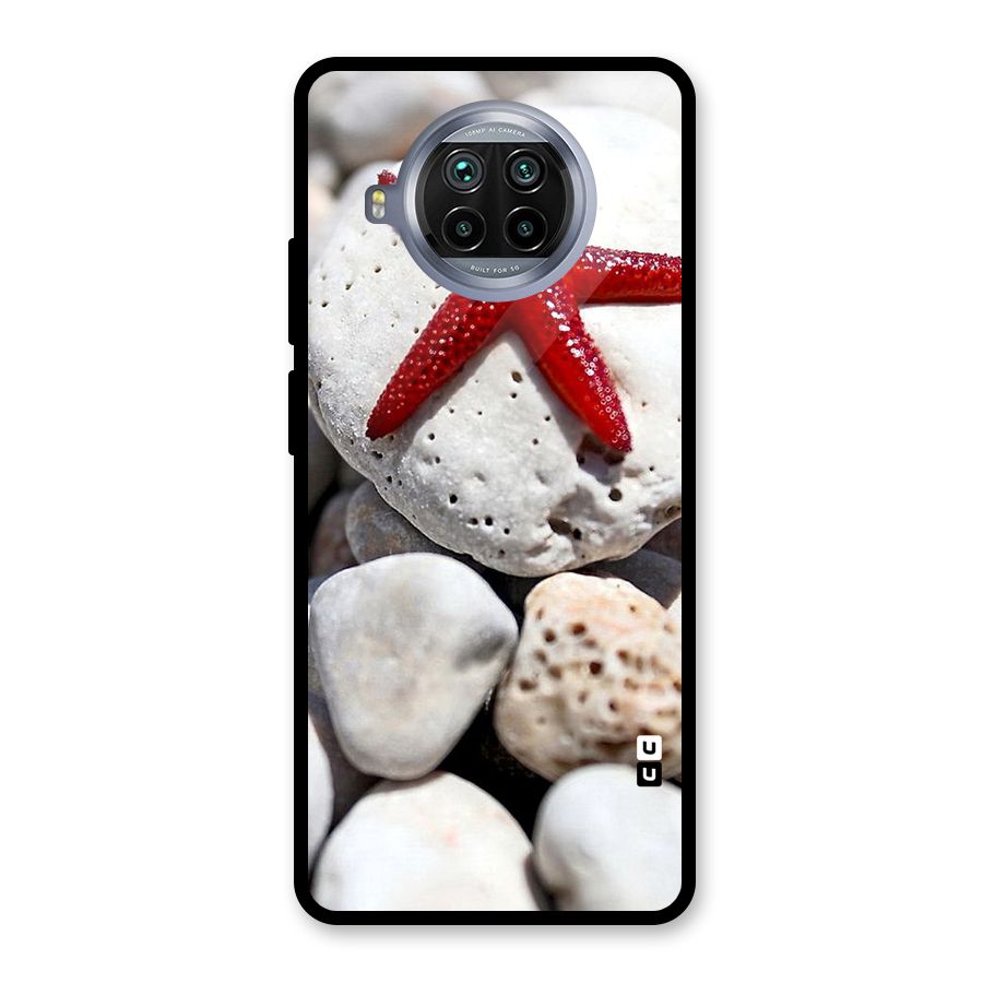 Red Star Fish Glass Back Case for Mi 10i