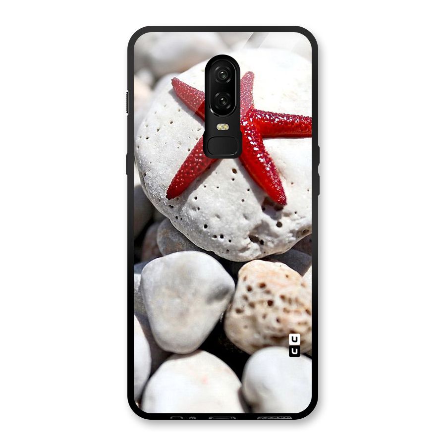Red Star Fish Glass Back Case for OnePlus 6