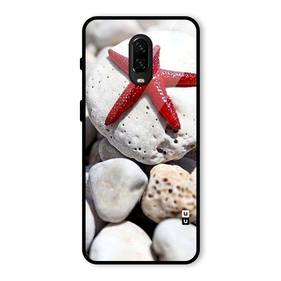Red Star Fish Glass Back Case for OnePlus 6T