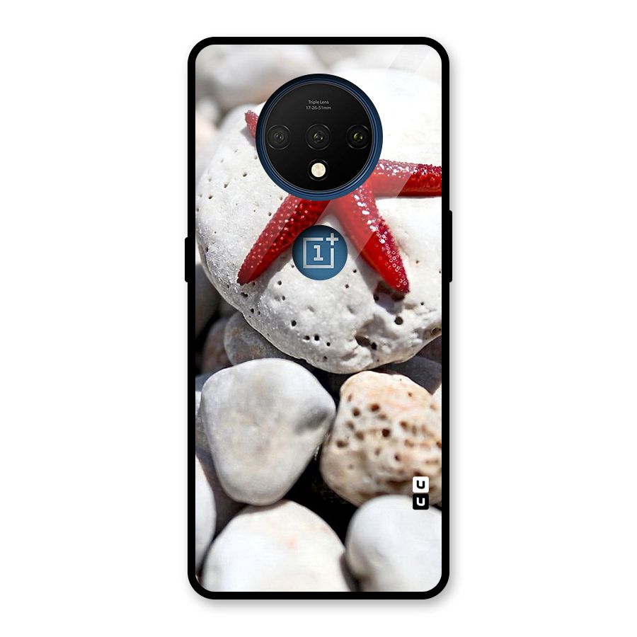 Red Star Fish Glass Back Case for OnePlus 7T