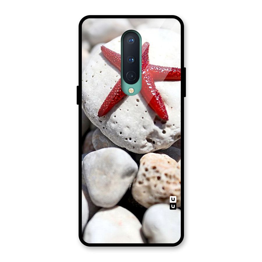 Red Star Fish Glass Back Case for OnePlus 8
