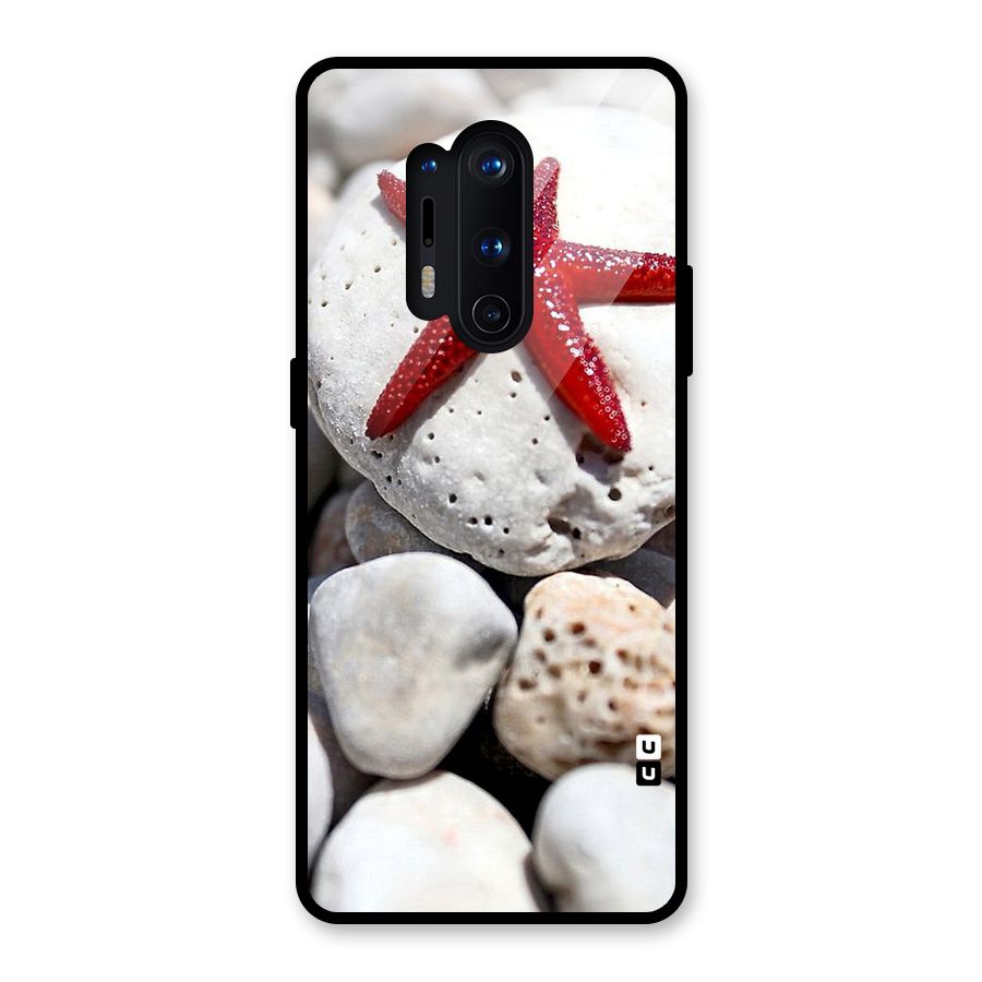 Red Star Fish Glass Back Case for OnePlus 8 Pro