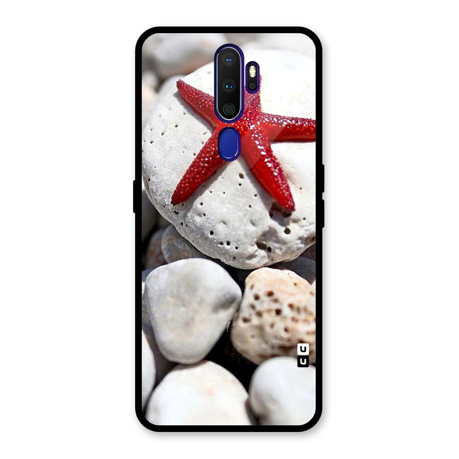 Red Star Fish Glass Back Case for Oppo A9 (2020)