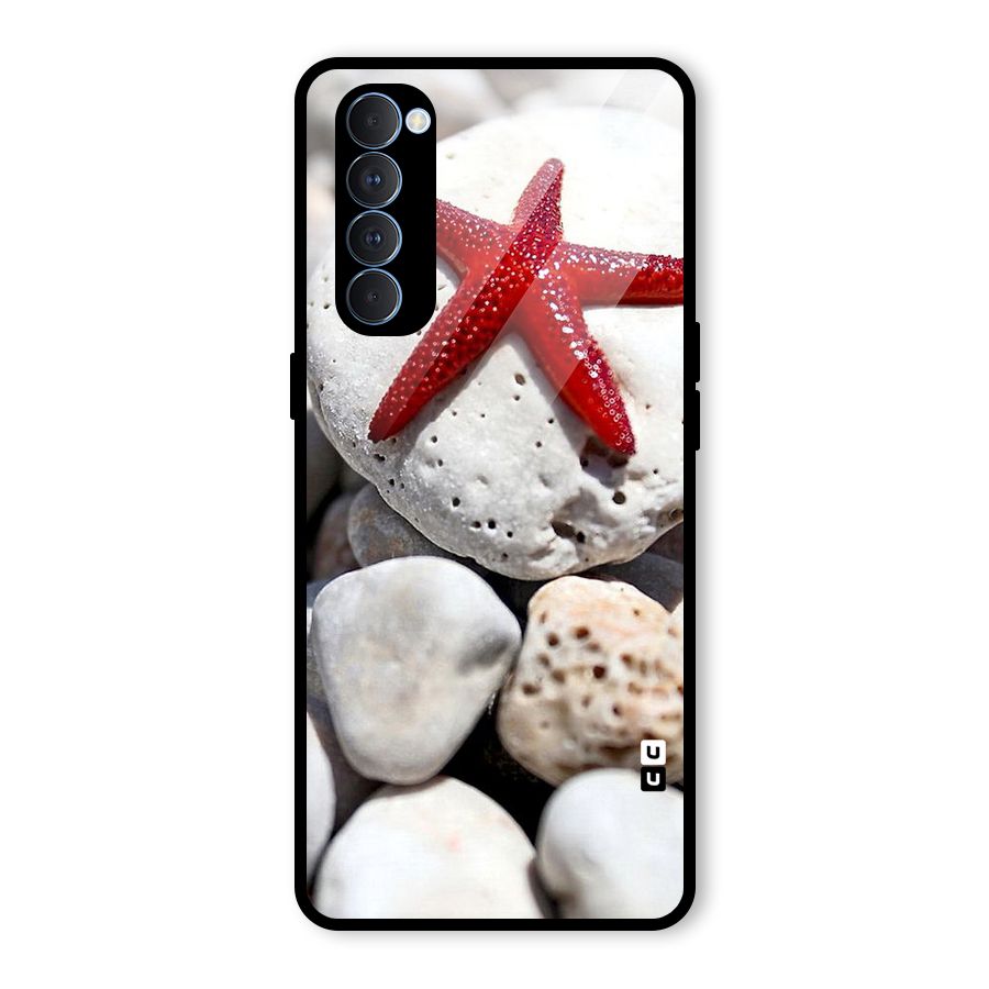 Red Star Fish Glass Back Case for Oppo Reno4 Pro