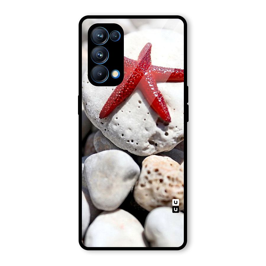 Red Star Fish Glass Back Case for Oppo Reno5 Pro 5G