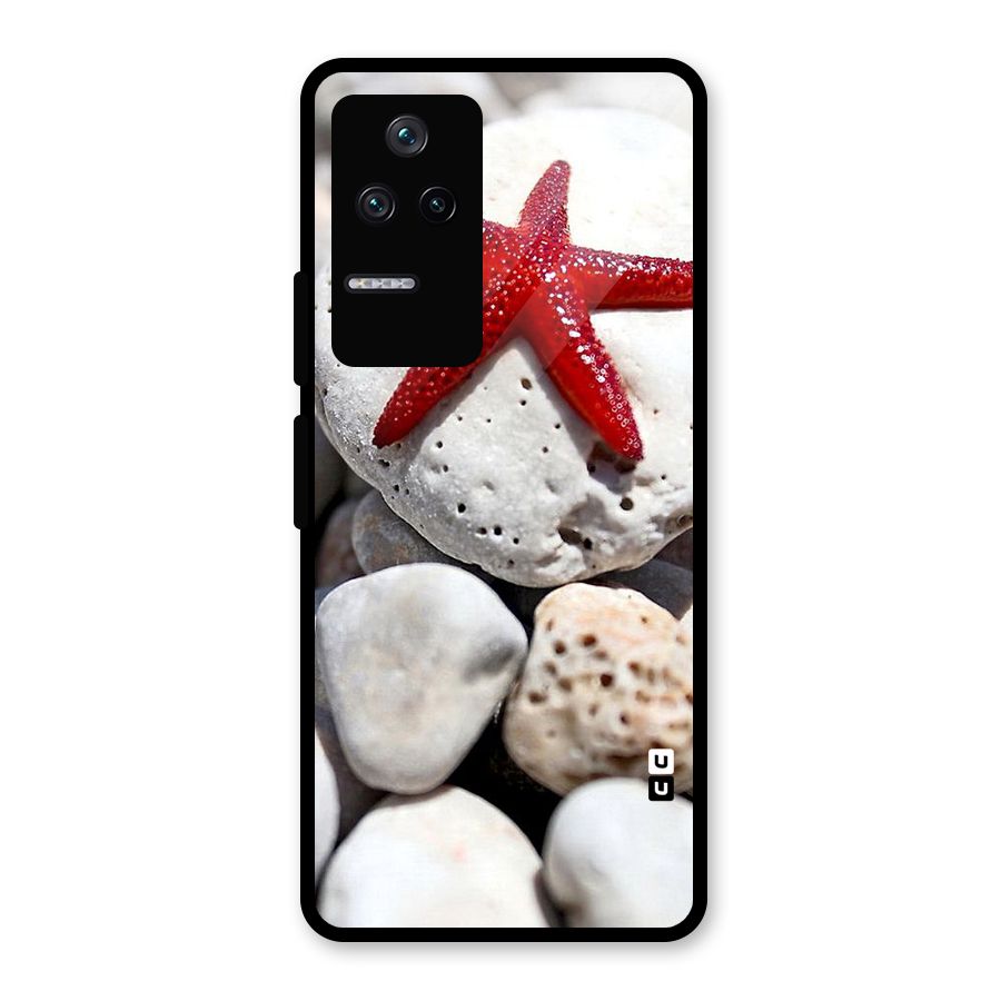 Red Star Fish Glass Back Case for Poco F4 5G