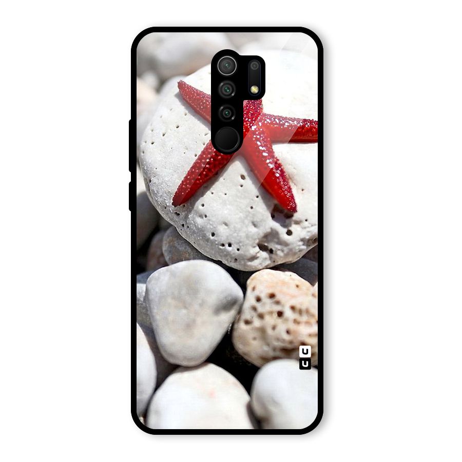 Red Star Fish Glass Back Case for Poco M2