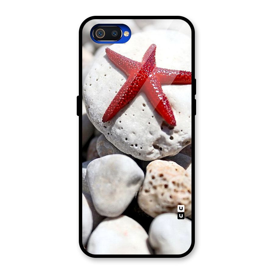 Red Star Fish Glass Back Case for Realme C2