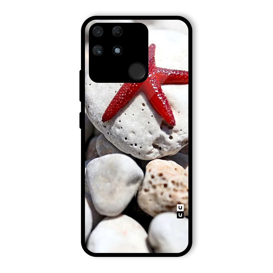 Red Star Fish Glass Back Case for Realme Narzo 50A