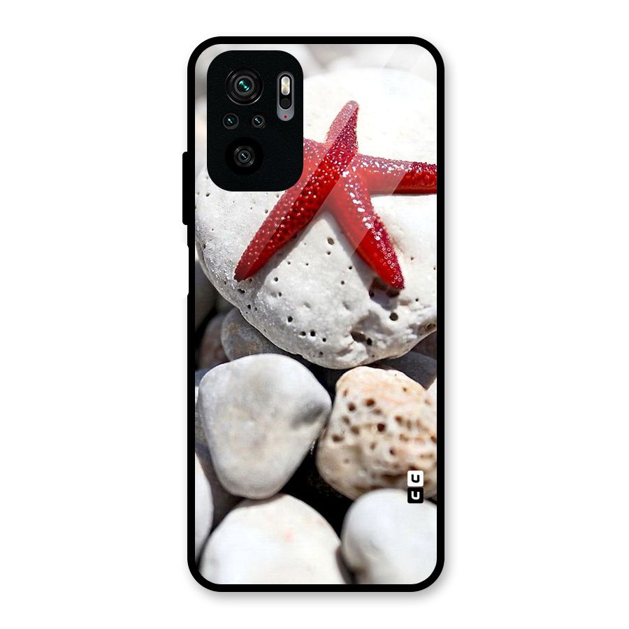 Red Star Fish Glass Back Case for Redmi Note 10S