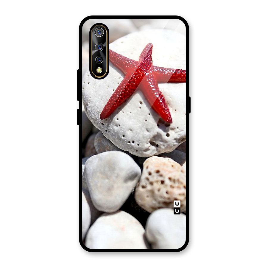Red Star Fish Glass Back Case for Vivo S1