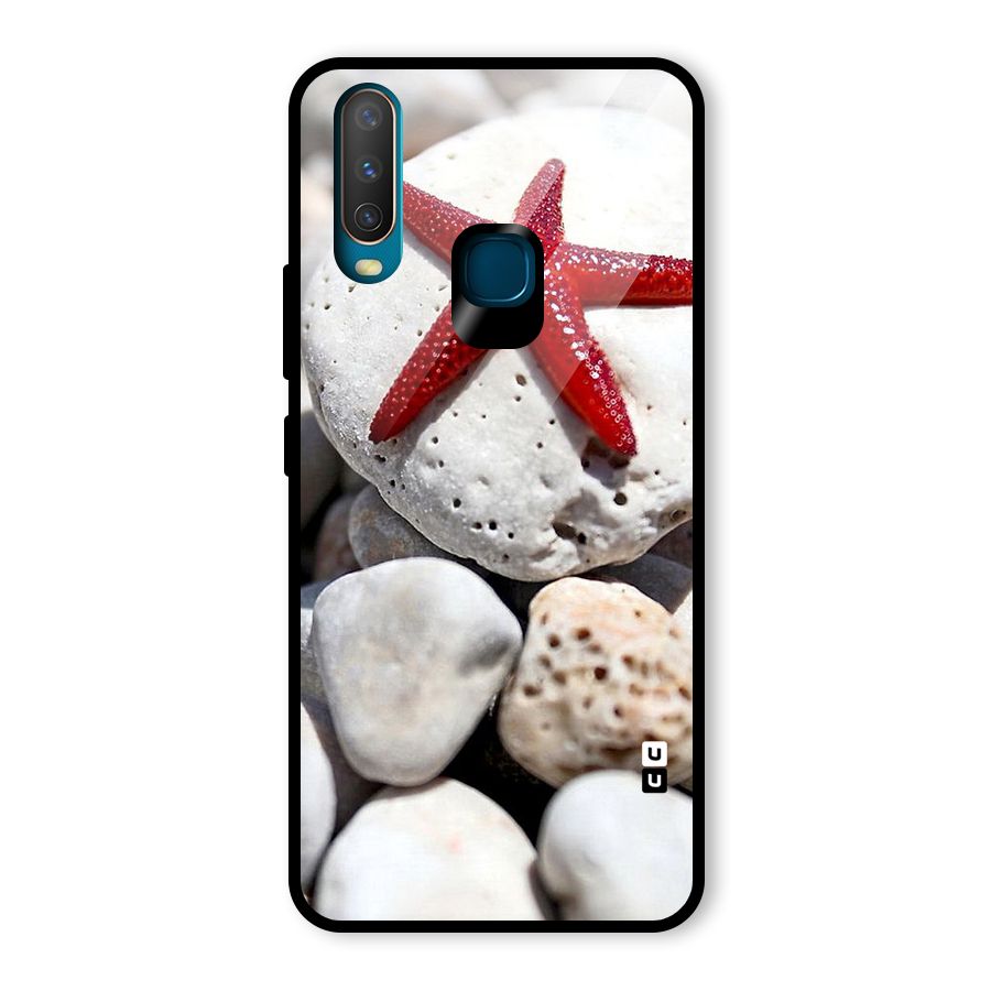 Red Star Fish Glass Back Case for Vivo U10
