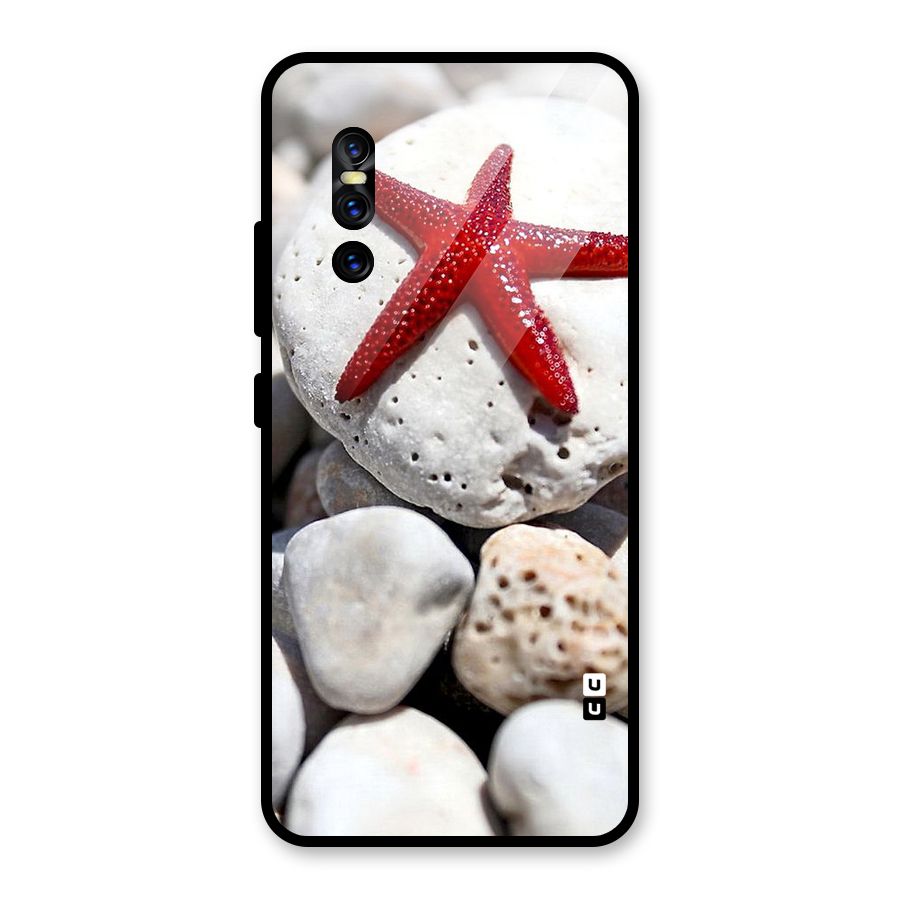 Red Star Fish Glass Back Case for Vivo V15 Pro