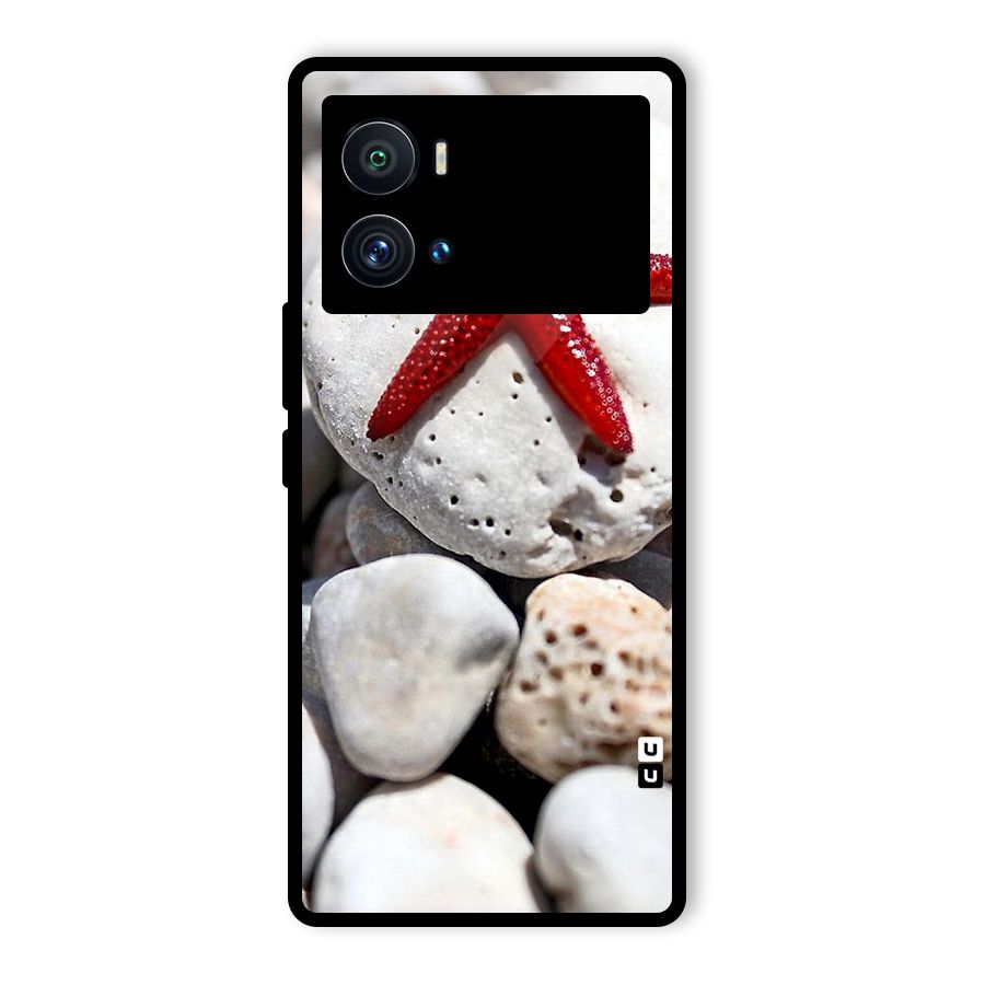 Red Star Fish Glass Back Case for Vivo iQOO 9 Pro