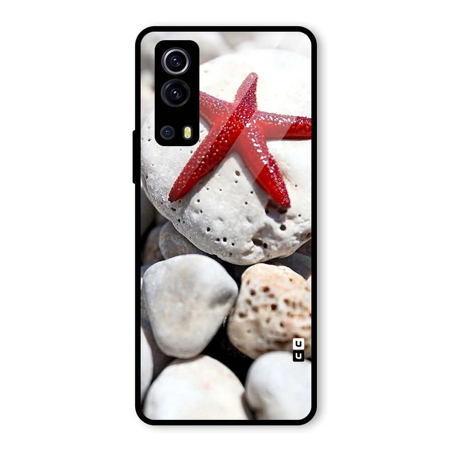 Red Star Fish Glass Back Case for Vivo iQOO Z3