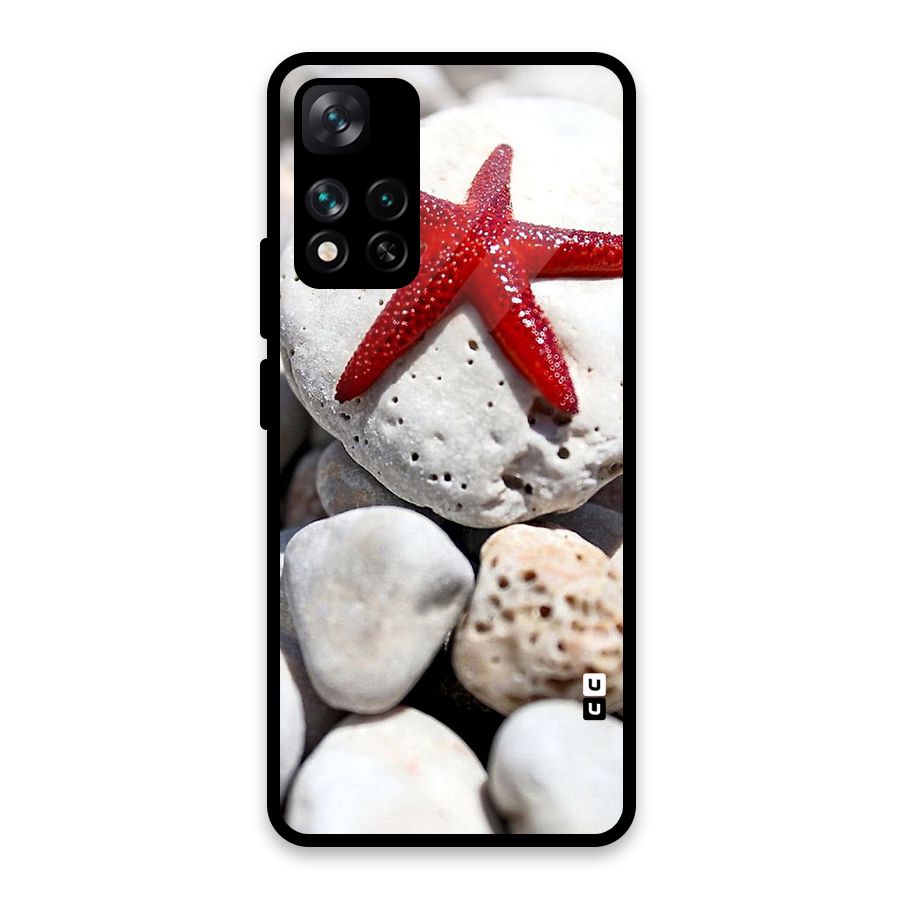Red Star Fish Glass Back Case for Xiaomi 11i HyperCharge 5G