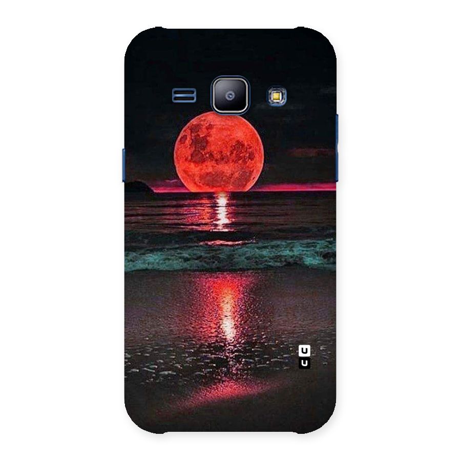 Red Sun Ocean Back Case for Galaxy J1