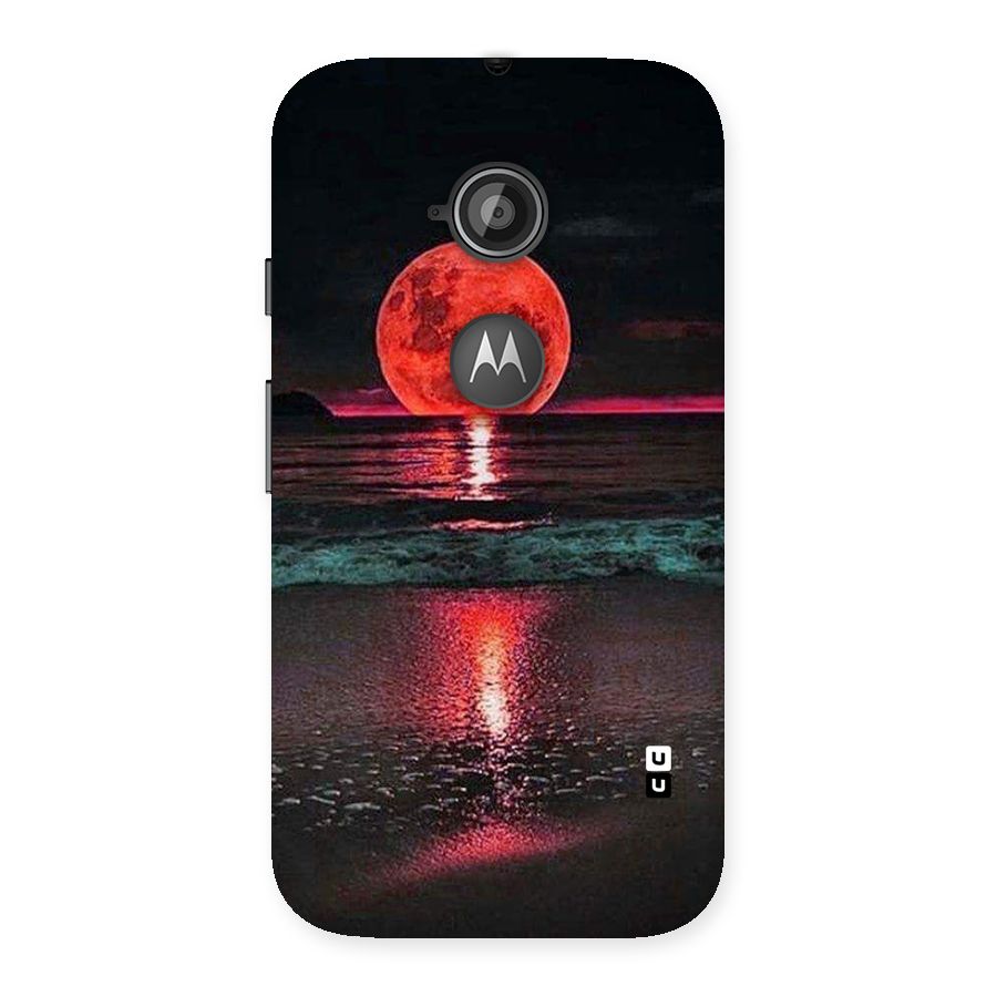 Red Sun Ocean Back Case for Moto E 2nd Gen