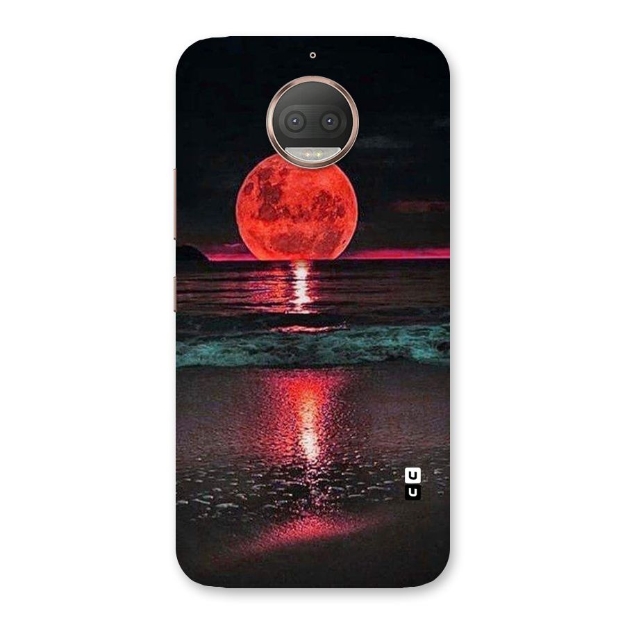 Red Sun Ocean Back Case for Moto G5s Plus