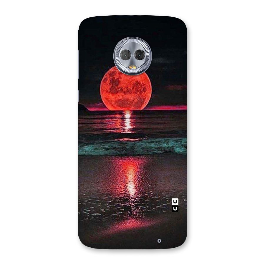 Red Sun Ocean Back Case for Moto G6 Plus