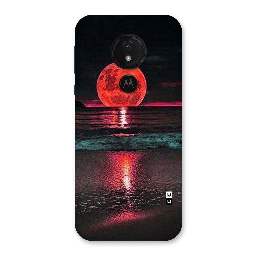 Red Sun Ocean Back Case for Moto G7 Power