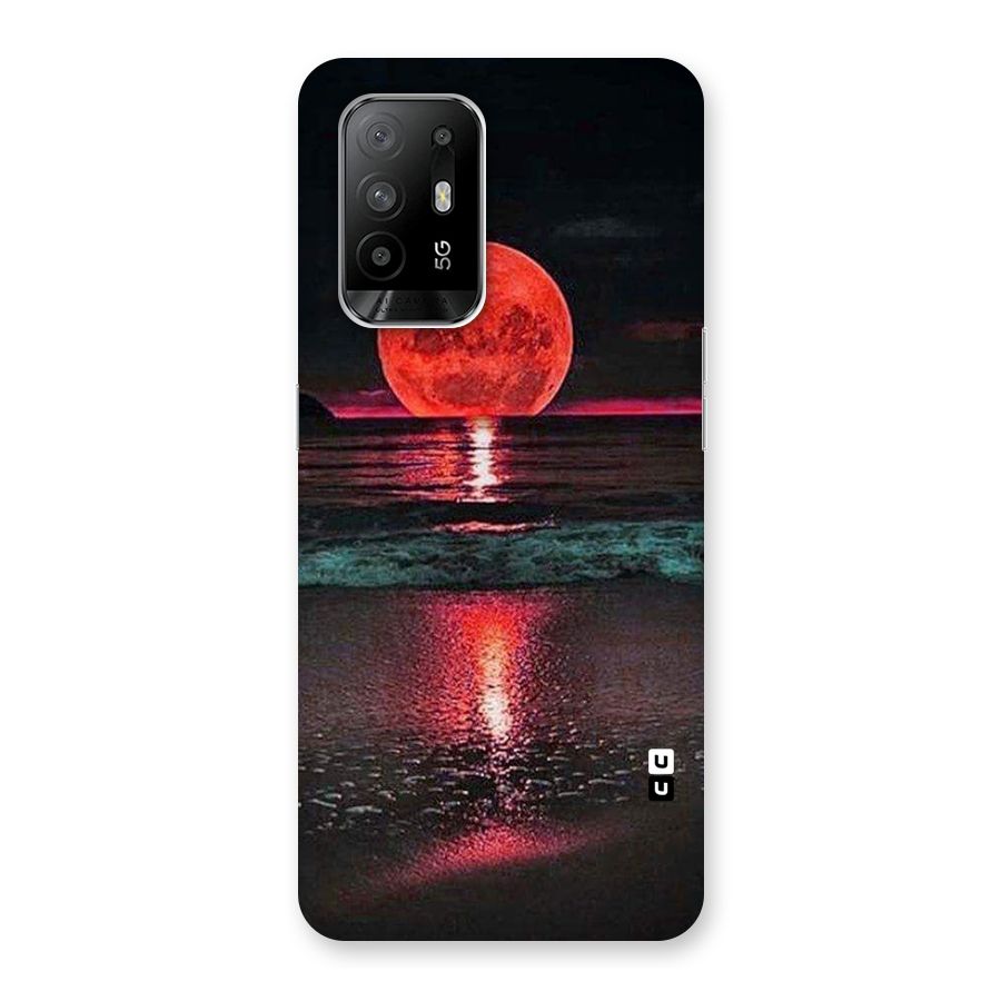 Red Sun Ocean Back Case for Oppo F19 Pro Plus 5G