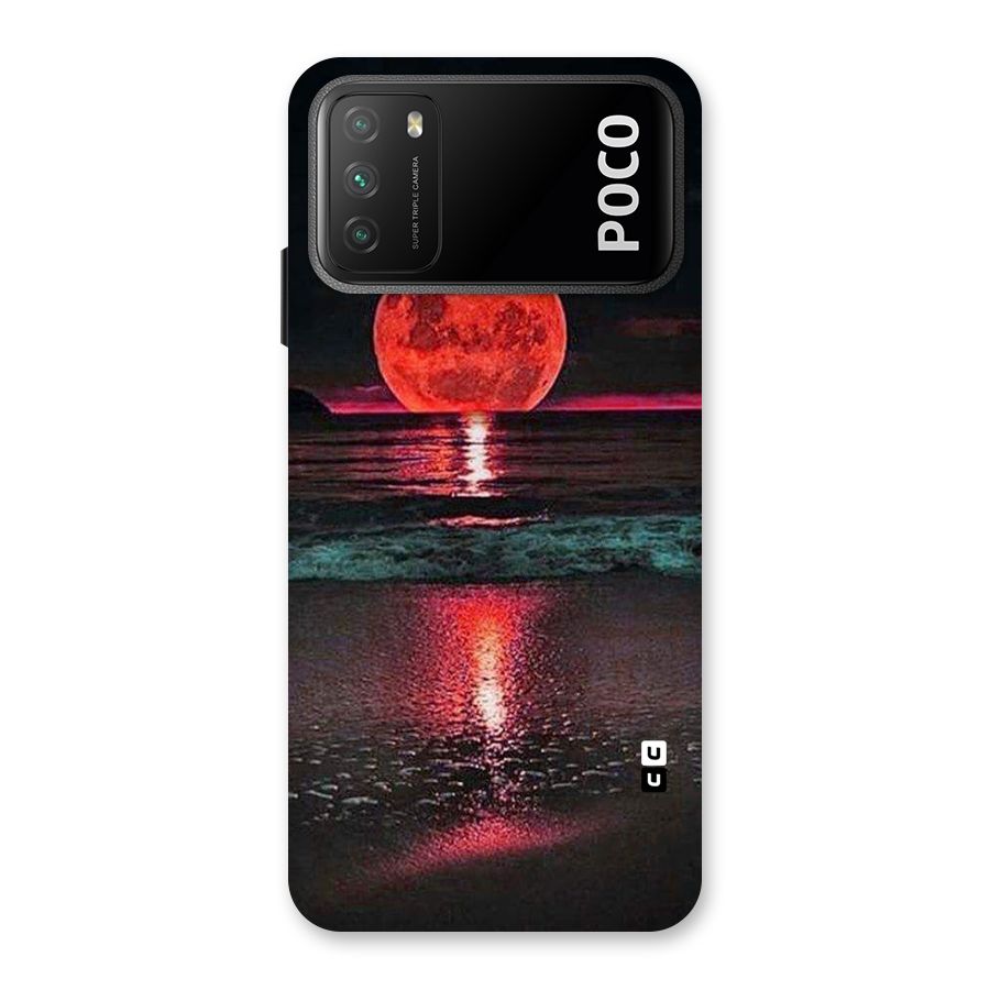 Red Sun Ocean Back Case for Poco M3