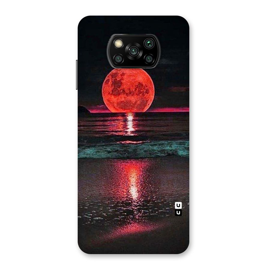 Red Sun Ocean Back Case for Poco X3