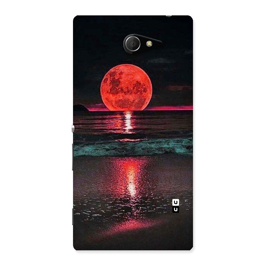 Red Sun Ocean Back Case for Sony Xperia M2