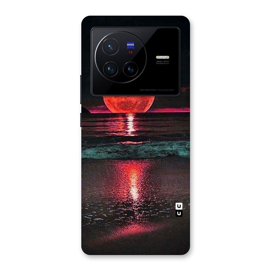Red Sun Ocean Back Case for Vivo X80