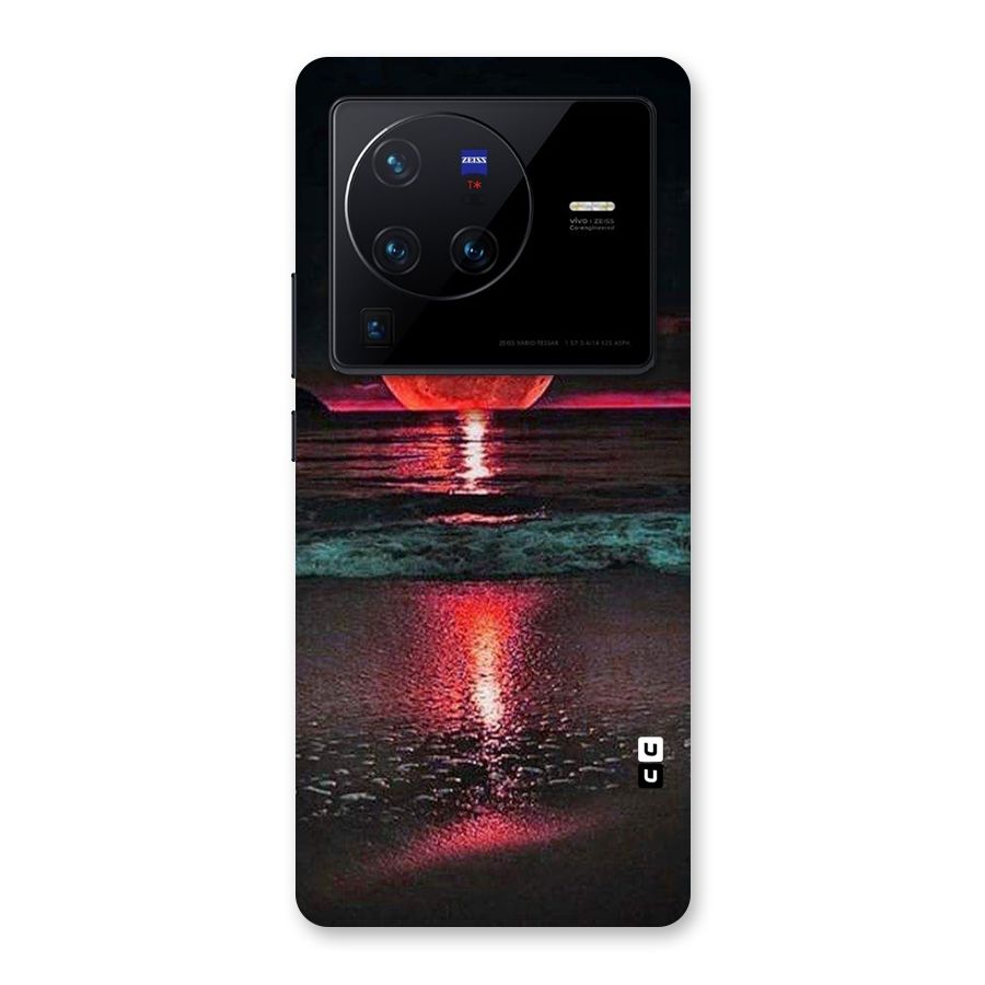 Red Sun Ocean Back Case for Vivo X80 Pro