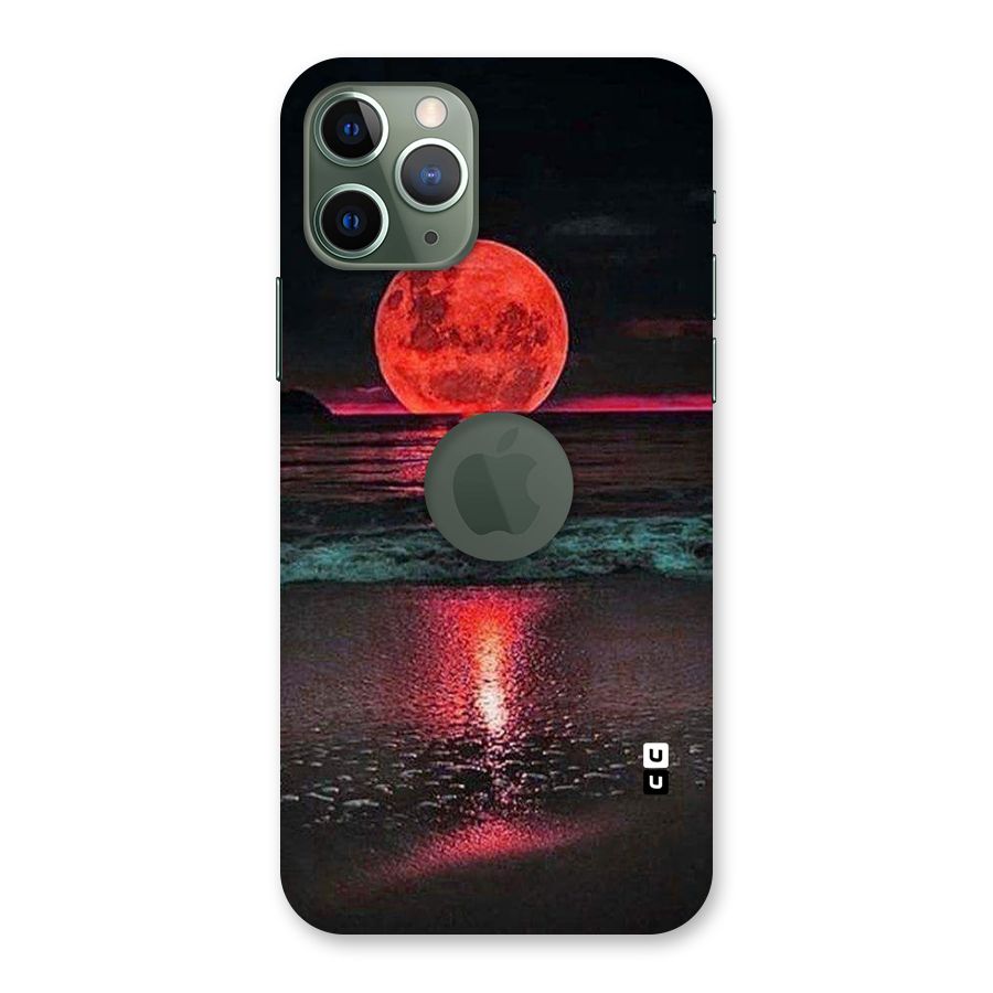 Red Sun Ocean Back Case for iPhone 11 Pro Logo  Cut