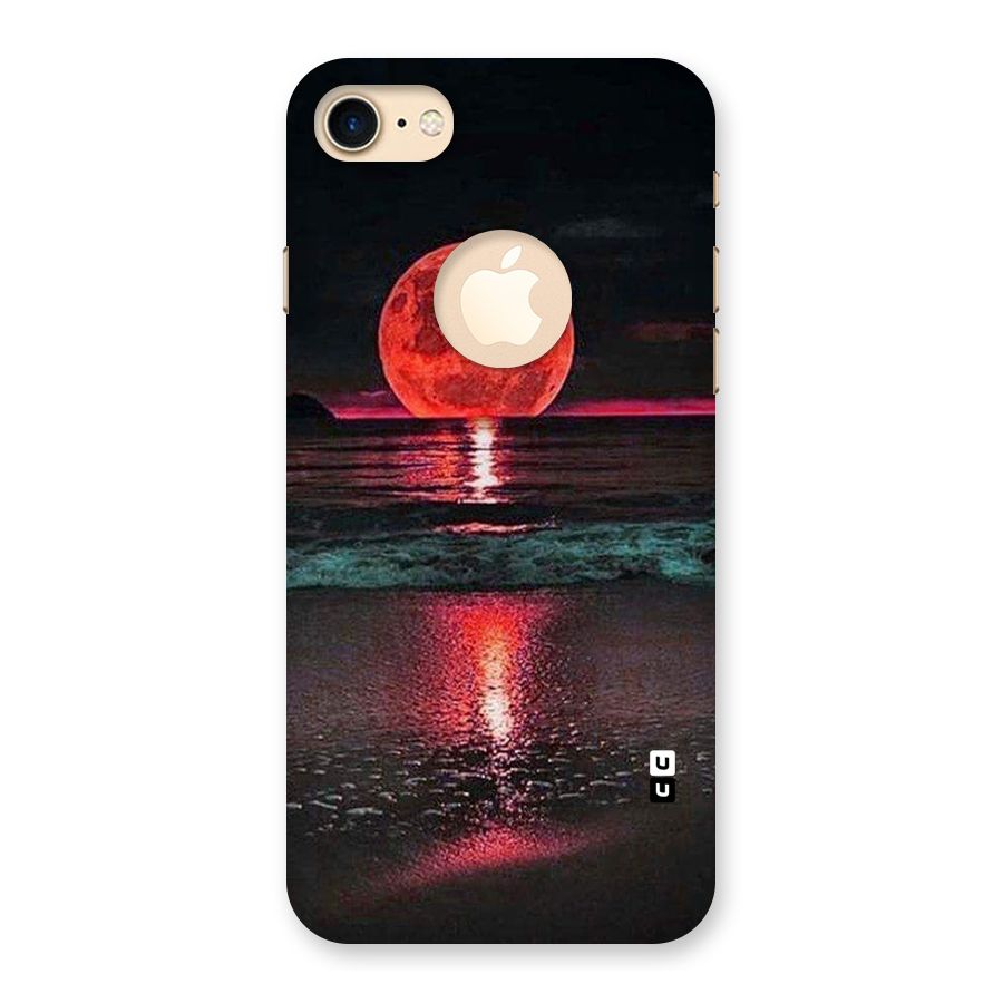 Red Sun Ocean Back Case for iPhone 7 Logo Cut