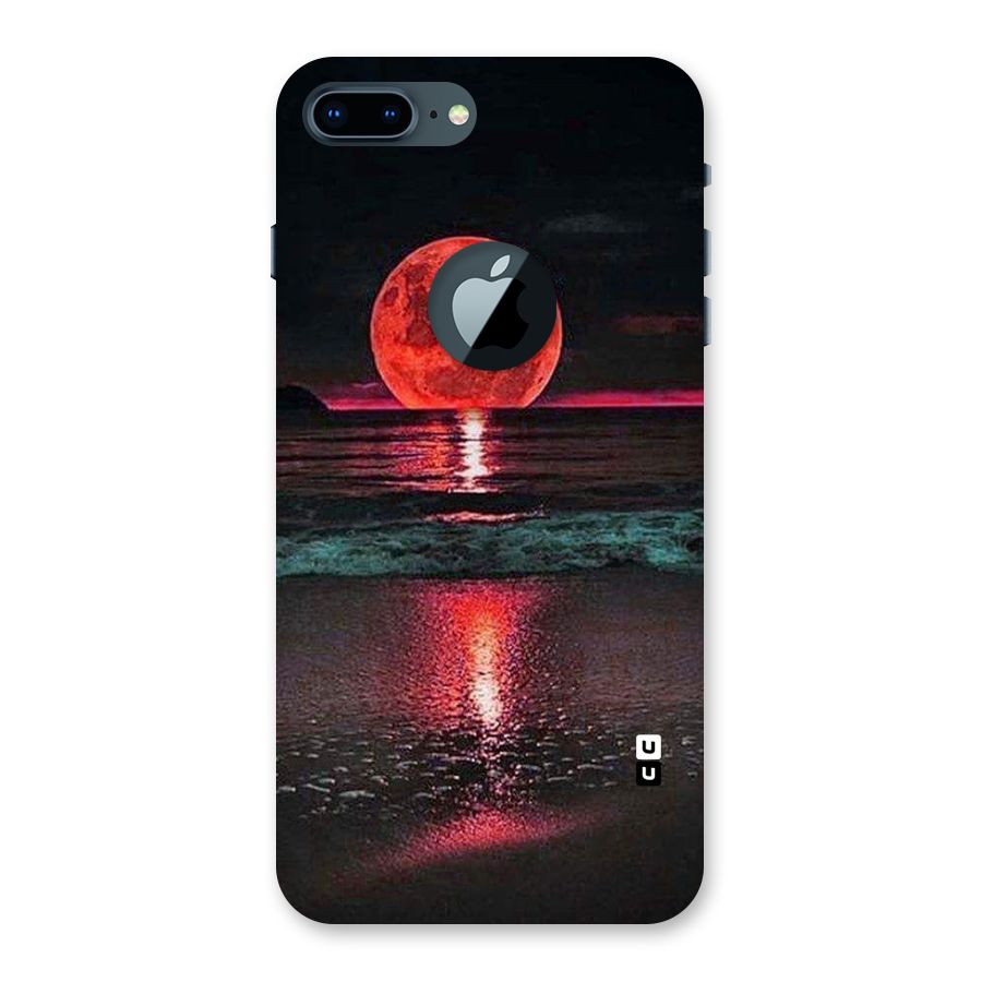 Red Sun Ocean Back Case for iPhone 7 Plus Logo Cut