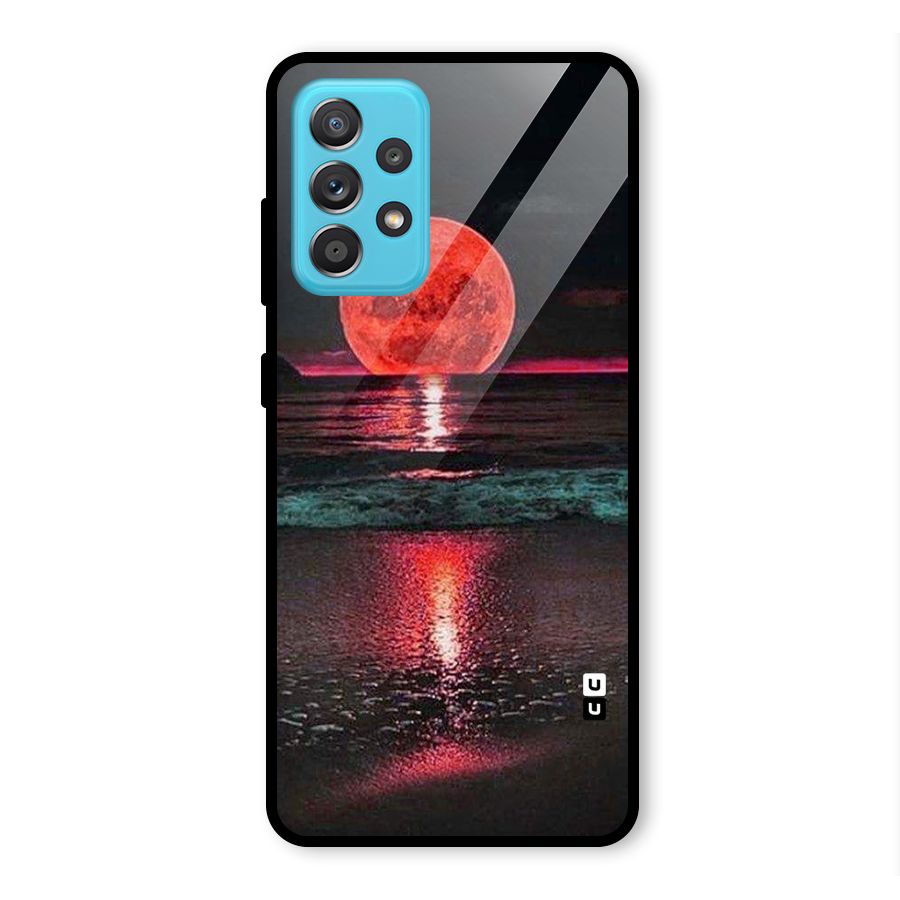 Red Sun Ocean Glass Back Case for Galaxy A52s 5G