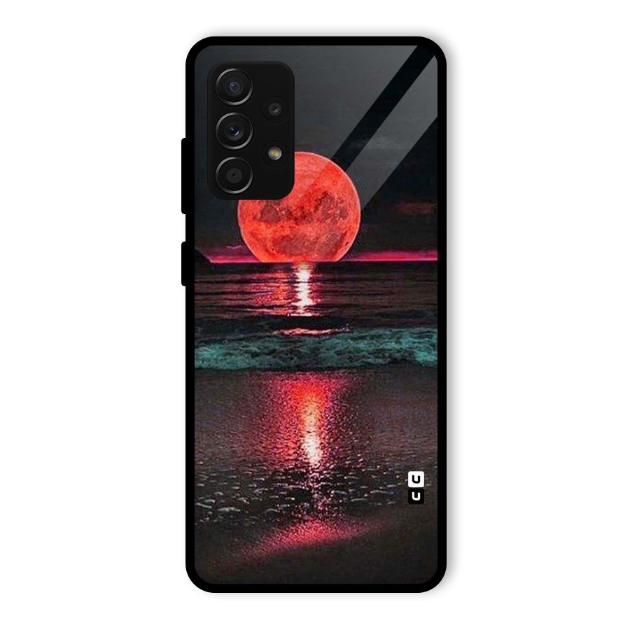 Red Sun Ocean Glass Back Case for Galaxy A53 5G