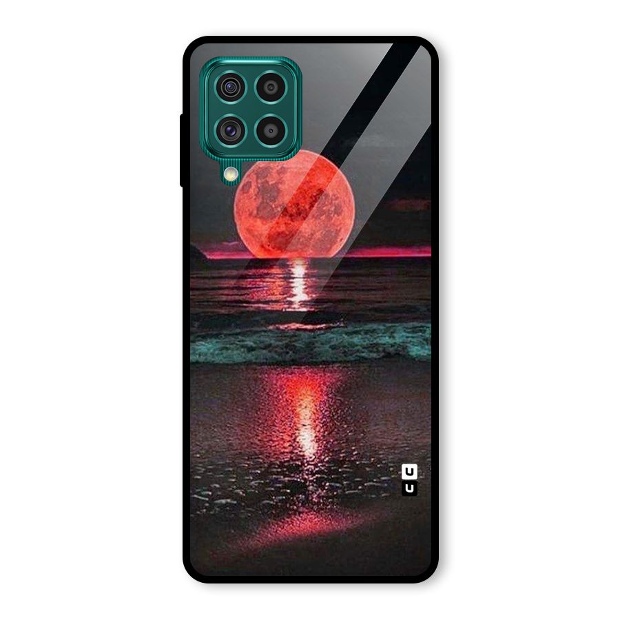 Red Sun Ocean Glass Back Case for Galaxy F62