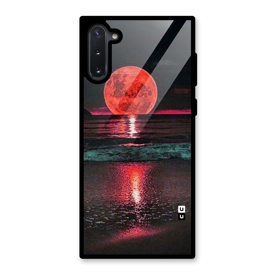 Red Sun Ocean Glass Back Case for Galaxy Note 10