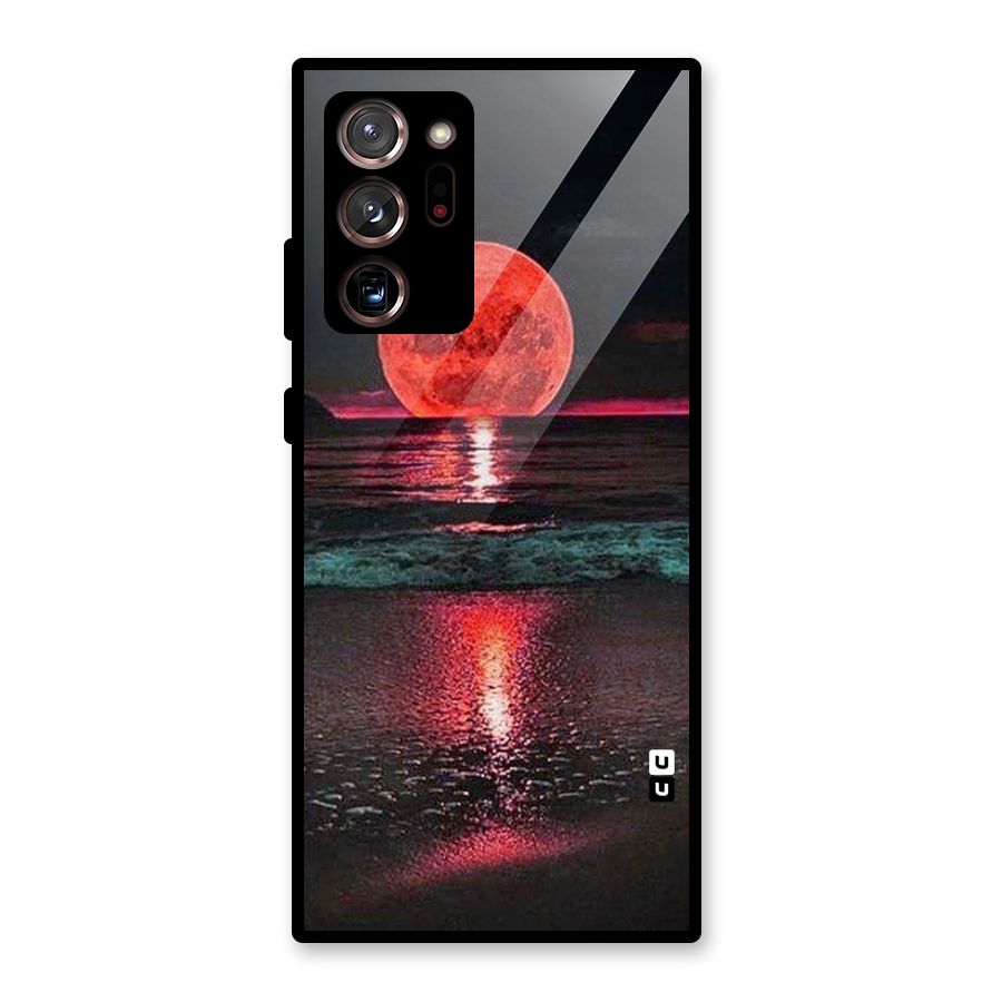 Red Sun Ocean Glass Back Case for Galaxy Note 20 Ultra